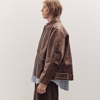 Avus Jacket Unisex, Walnut Brown Leather