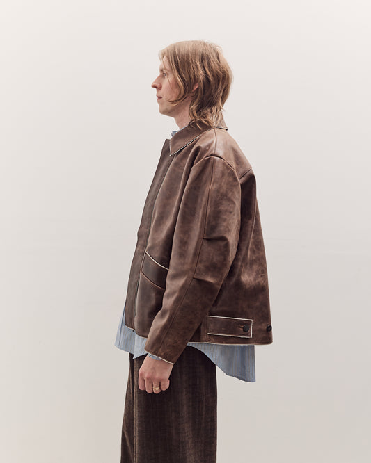 Avus Jacket Unisex, Walnut Brown Leather