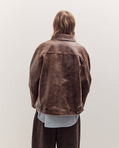 Avus Jacket Unisex, Walnut Brown Leather