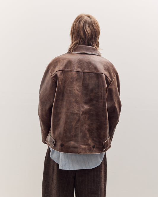 Avus Jacket Unisex, Walnut Brown Leather