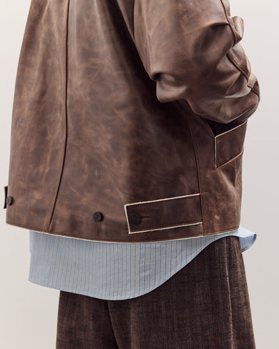 Avus Jacket Unisex, Walnut Brown Leather