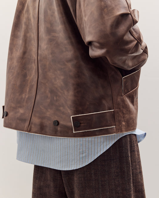 Avus Jacket Unisex, Walnut Brown Leather