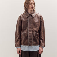 Avus Jacket Unisex, Walnut Brown Leather