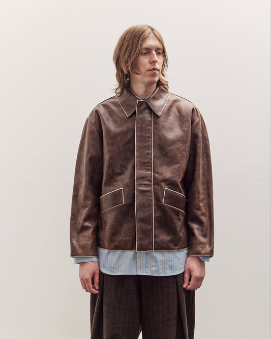 Avus Jacket Unisex, Walnut Brown Leather