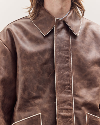 Avus Jacket Unisex, Walnut Brown Leather