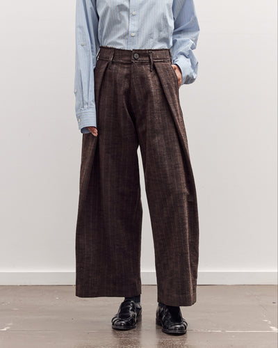 Kassel Trousers, Striped Bark Brown