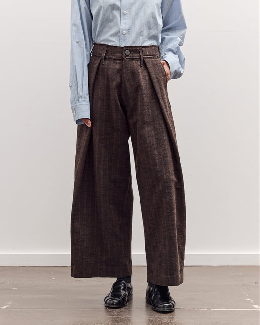 Kassel Trousers, Striped Bark Brown
