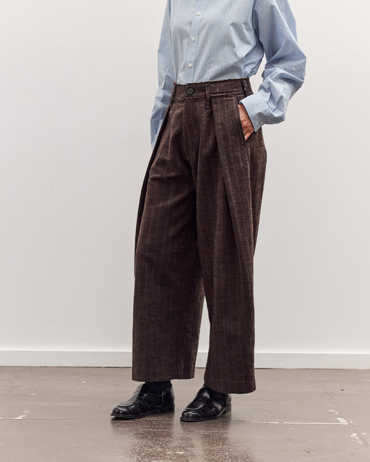 Kassel Trousers, Striped Bark Brown