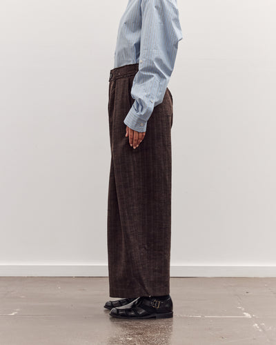 Kassel Trousers, Striped Bark Brown