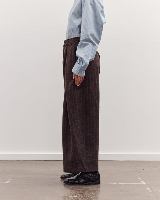 Kassel Trousers, Striped Bark Brown