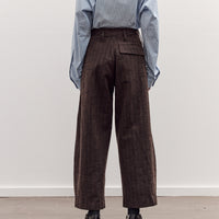 Kassel Trousers, Striped Bark Brown