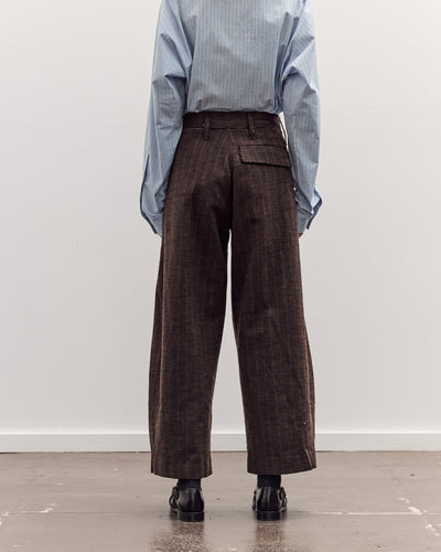 Kassel Trousers, Striped Bark Brown