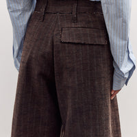 Kassel Trousers, Striped Bark Brown