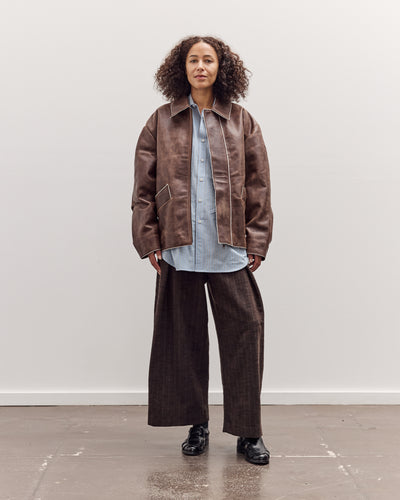 Avus Jacket, Walnut Brown Leather