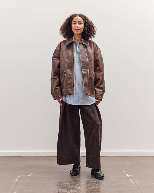 Avus Jacket, Walnut Brown Leather