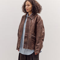 Avus Jacket, Walnut Brown Leather