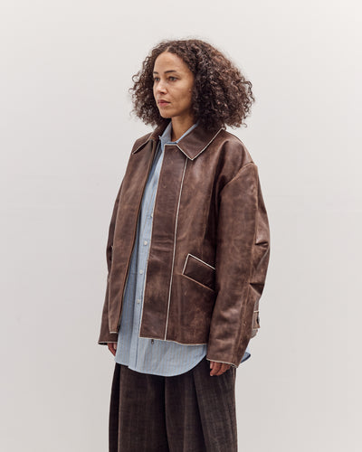 Avus Jacket, Walnut Brown Leather