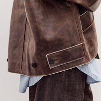 Avus Jacket, Walnut Brown Leather