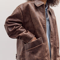 Avus Jacket, Walnut Brown Leather