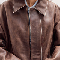 Avus Jacket, Walnut Brown Leather