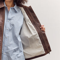 Avus Jacket, Walnut Brown Leather