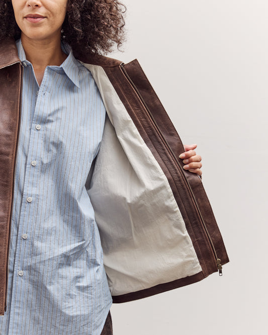 Avus Jacket, Walnut Brown Leather