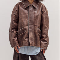 Avus Jacket, Walnut Brown Leather