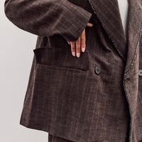 Sire Jacket, Striped Bark Brown