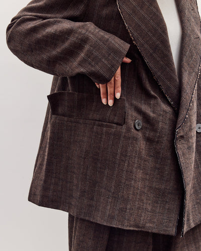 Sire Jacket, Striped Bark Brown