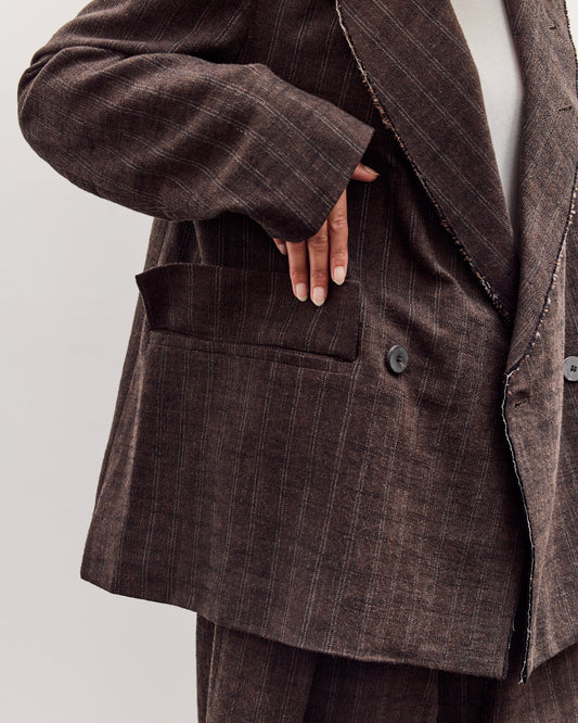 Sire Jacket, Striped Bark Brown