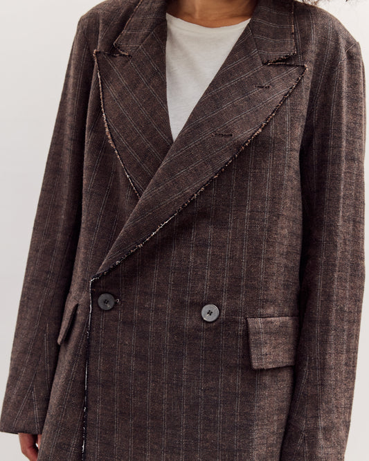 Sire Jacket, Striped Bark Brown