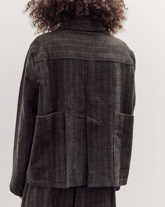 Athir Jacket, Striped Wald Green