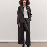 Mathir Trousers, Striped Wald Green