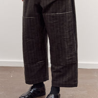 Mathir Trousers, Striped Wald Green