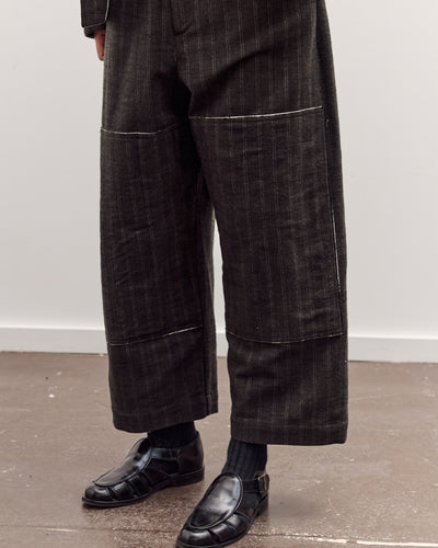 Mathir Trousers, Striped Wald Green