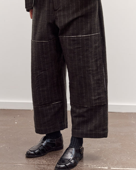 Mathir Trousers, Striped Wald Green