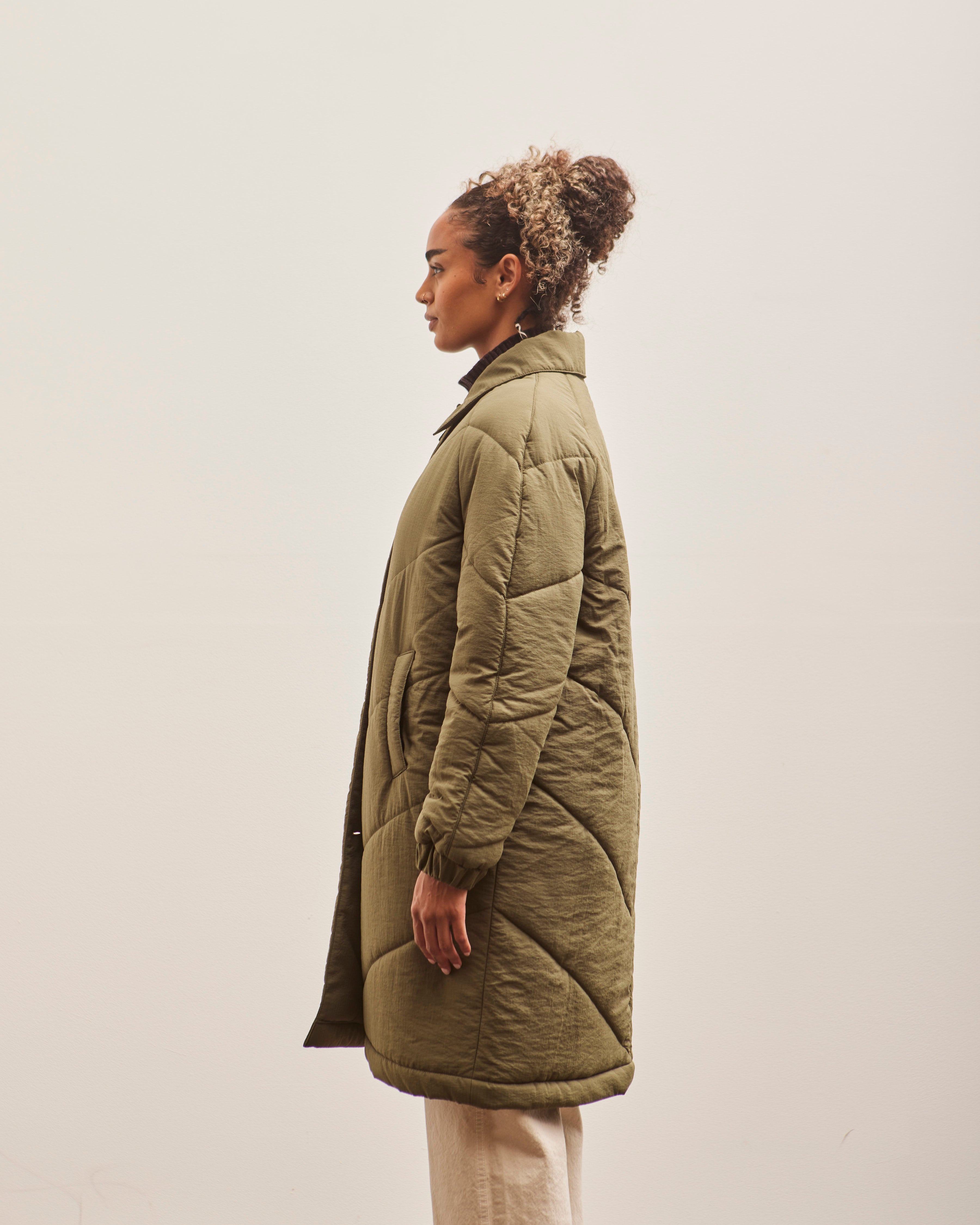 YMC Rock Wadded Coat, Olive – Glasswing