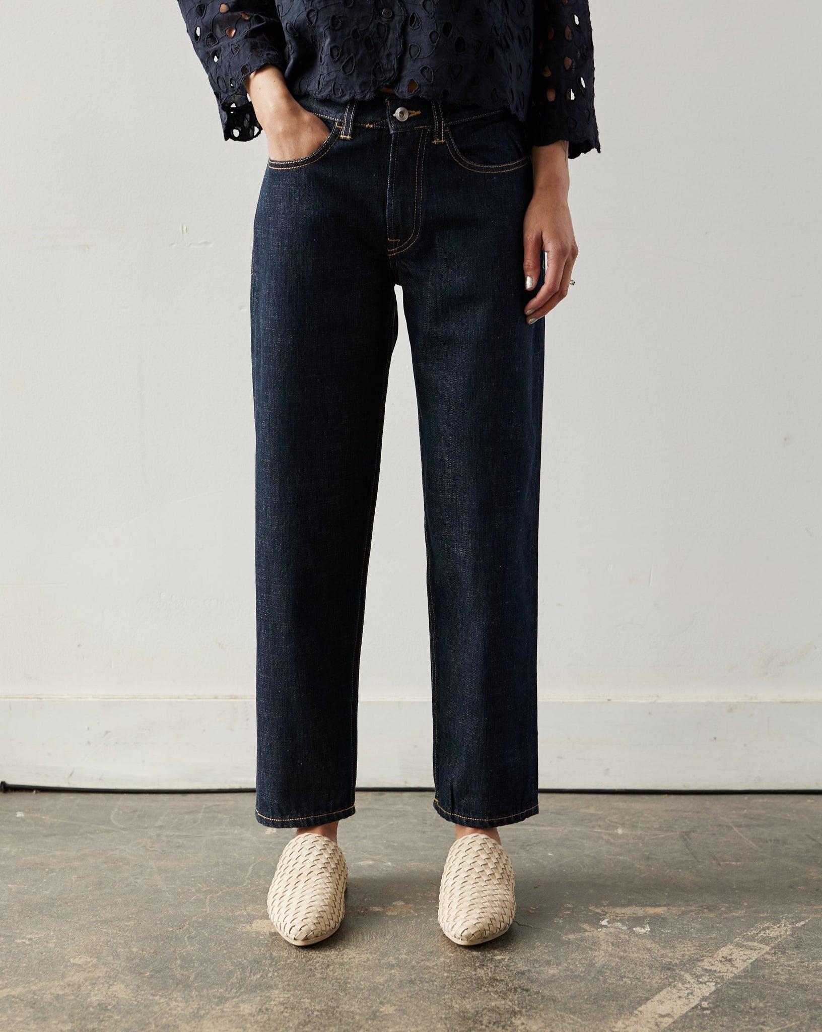 YAECA]DENIM PANTS WIDE STRAIGHT-