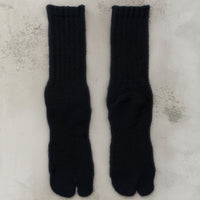 Yoko Sakamoto Tabi Pile Socks Wool, Black