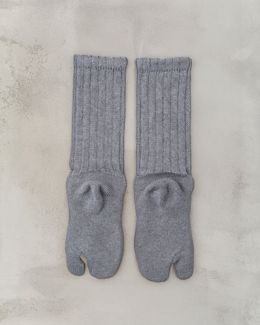 Yoko Sakamoto Tabi Pile Socks Wool, Heather Gray