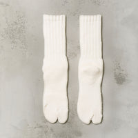 Yoko Sakamoto Tabi Pile Socks Wool, White