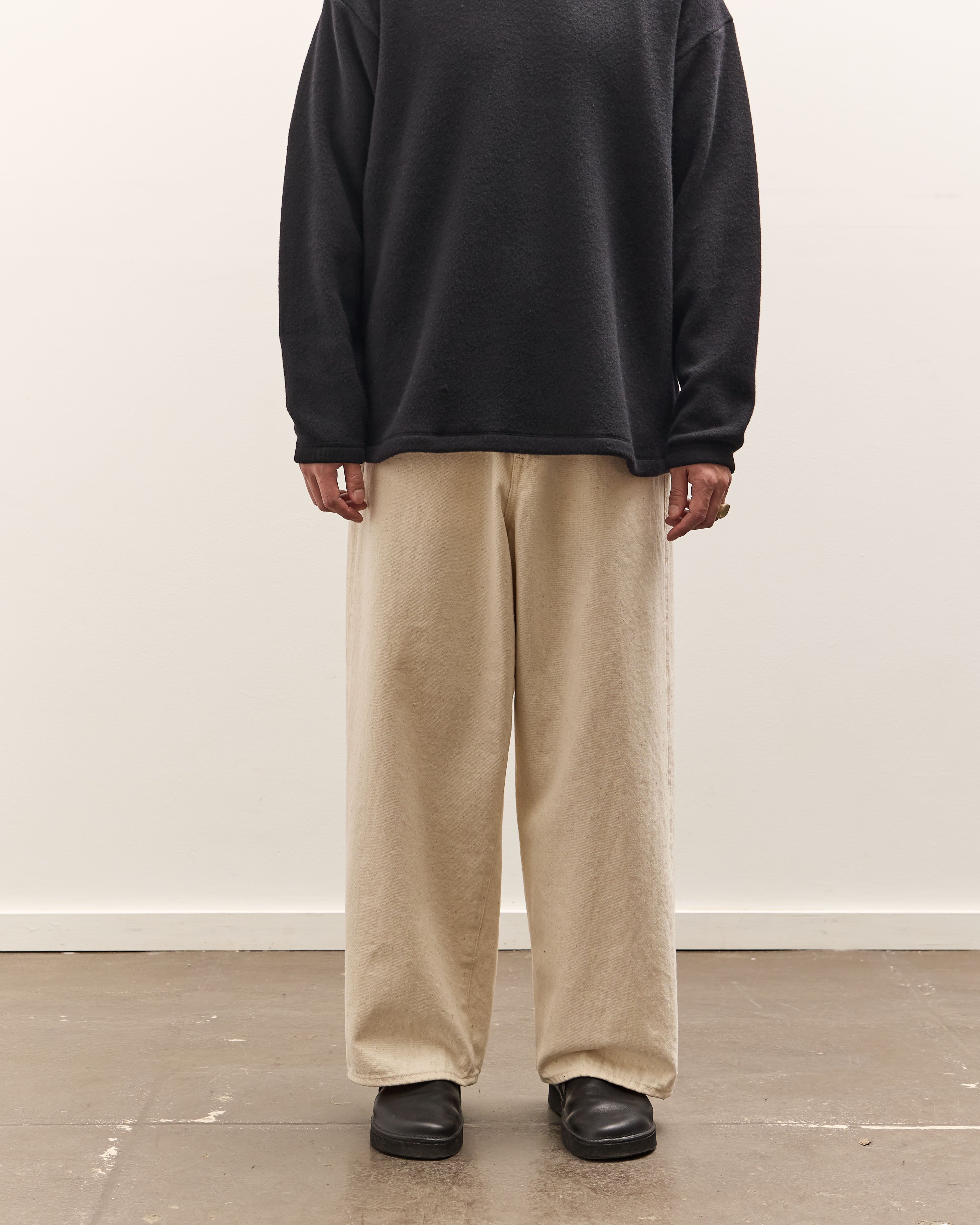 Yoko Sakamoto 5 Pocket Baggy Pants, Ecru – Glasswing