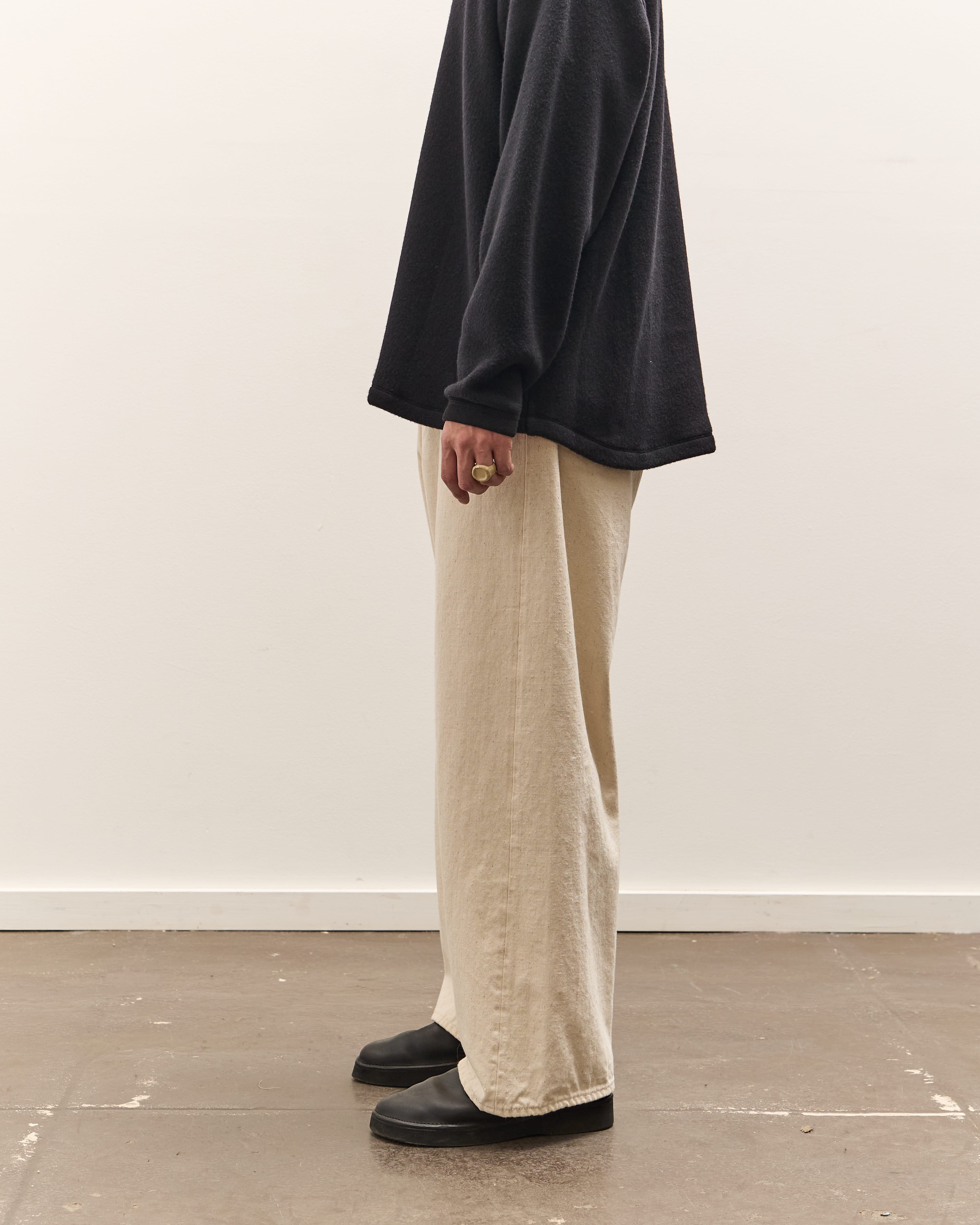 Yoko Sakamoto 5 Pocket Baggy Pants, Ecru – Glasswing