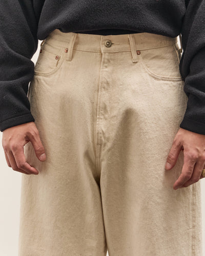 Yoko Sakamoto 5 Pocket Baggy Pants, Ecru