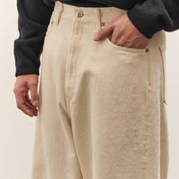 Yoko Sakamoto 5 Pocket Baggy Pants, Ecru