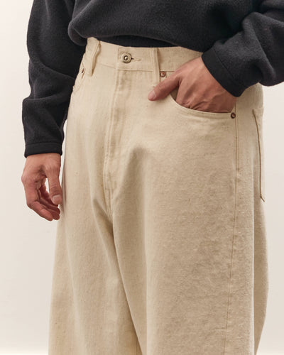 Yoko Sakamoto 5 Pocket Baggy Pants, Ecru