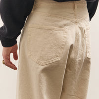 Yoko Sakamoto 5 Pocket Baggy Pants, Ecru