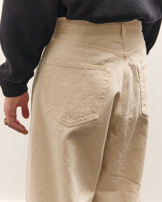 Yoko Sakamoto 5 Pocket Baggy Pants, Ecru