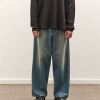 Yoko Sakamoto 5 Pocket Baggy Pants, Faded Indigo