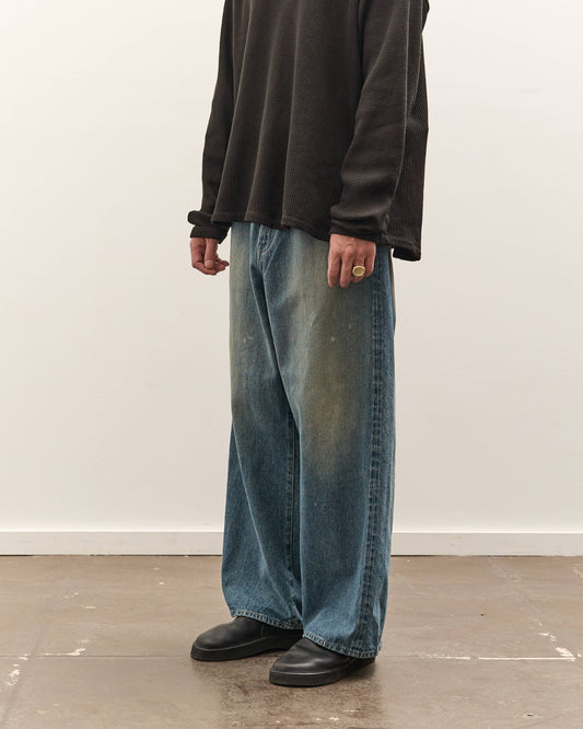 Yoko Sakamoto 5 Pocket Baggy Pants, Faded Indigo